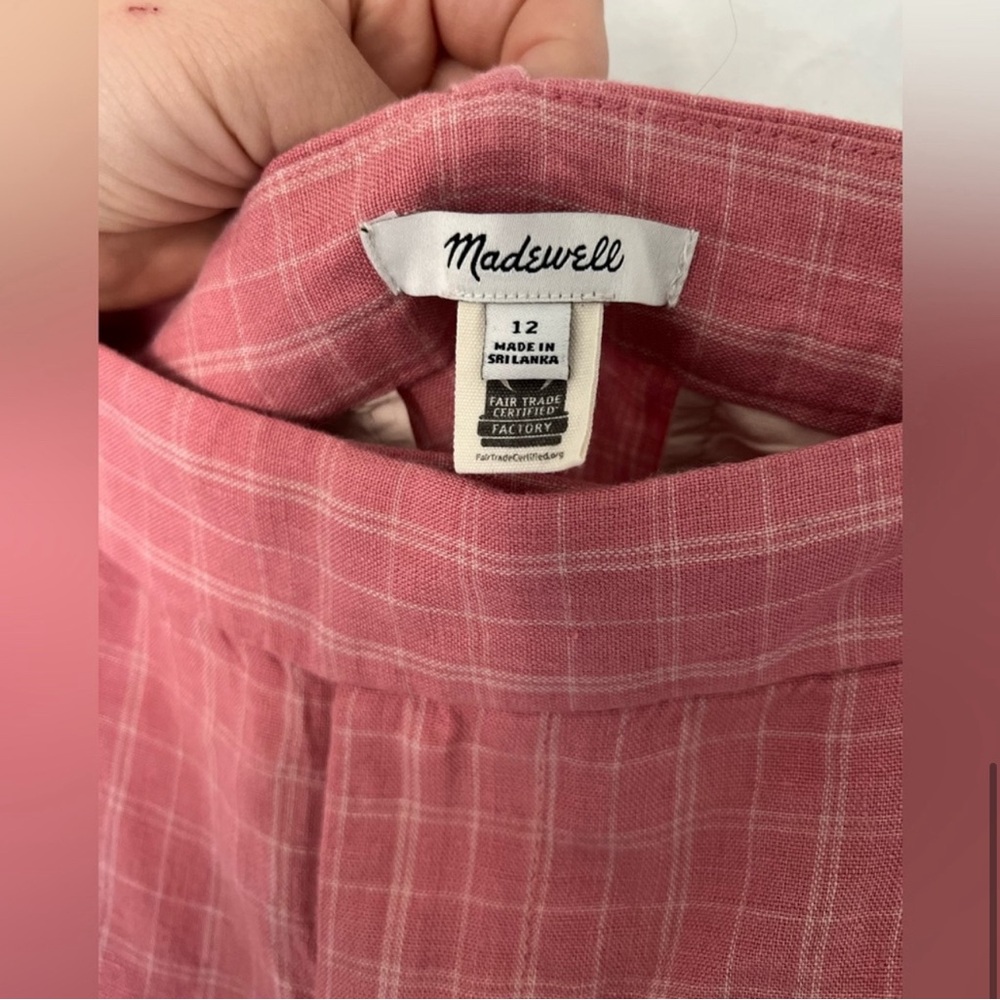 Madewell Harlow pink striped shorts linen - Picture 4 of 4